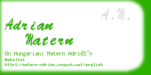 adrian matern business card